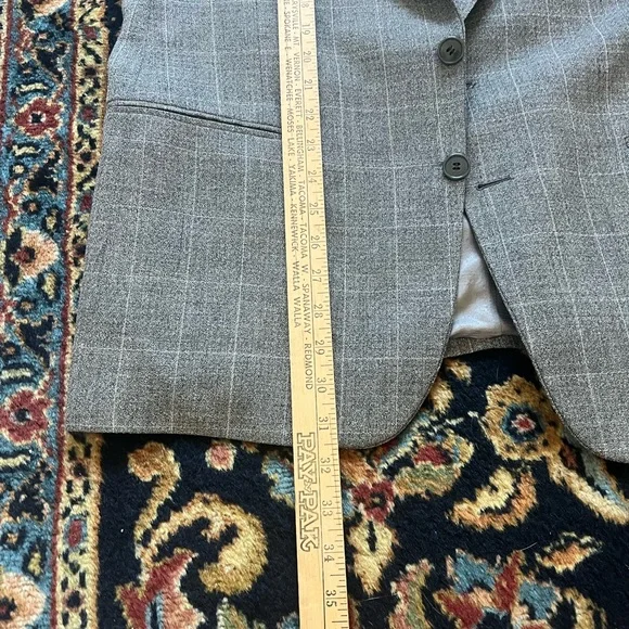 MANI by Giorgio Armani Gray Checkered Men's Blazer Suit Jacket sz 42